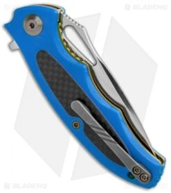 CIVIVI Shard Liner Lock Knife Blue G-10/CF (2.95" Satin) C806C -Civivi Knives Shop CIVIVI Shard LL Blue G 10 CF Satin C806C BHQ 92546 jr side