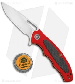 CIVIVI Shard Liner Lock Knife Red G-10/CF (2.95" Satin) C806D -Civivi Knives Shop CIVIVI Shard LL Red G 10 CF Satin C806D BHQ 92547 jr bottlecap