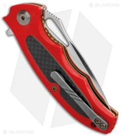 CIVIVI Shard Liner Lock Knife Red G-10/CF (2.95" Satin) C806D -Civivi Knives Shop CIVIVI Shard LL Red G 10 CF Satin C806D BHQ 92547 jr side