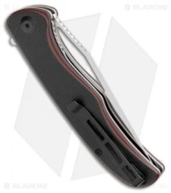 CIVIVI Shredder Liner Lock Knife Red/Black Layered G-10 (3.7" Satin D2) C912B -Civivi Knives Shop CIVIVI Shredder LL Red black Layered G 10 Satin C912B BHQ 103144 jr side