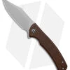 CIVIVI Sinisys Frame Lock Knife Brown Micarta/Steel (3.7" BB) C20039-2