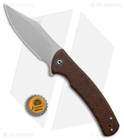 CIVIVI Sinisys Frame Lock Knife Brown Micarta/Steel (3.7" BB) C20039-2 -Civivi Knives Shop CIVIVI Sinisys FL Brown Micarta Steel BB BHQ 174427 jr bottlecap