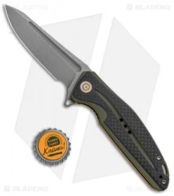 CIVIVI Statera Flipper Liner Lock Knife OD Green Carbon Fiber (3.5" SW) C901B -Civivi Knives Shop CIVIVI Statera Flipper LL OD Green CF SW C901B BHQ 93882 jr bottlecap