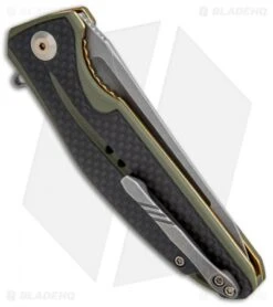 CIVIVI Statera Flipper Liner Lock Knife OD Green Carbon Fiber (3.5" SW) C901B -Civivi Knives Shop CIVIVI Statera Flipper LL OD Green CF SW C901B BHQ 93882 jr side