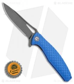 CIVIVI Wyvern Folding Flipper Knife Blue FRN (3.5" Black) -Civivi Knives Shop CIVIVI Wyvern Folding Flipper Knife Blue FRN 3.5 Black C902H BHQ 115287 LS Bottlecap