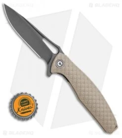 CIVIVI Wyvern Folding Flipper Knife Tan FRN (3.5" Black) -Civivi Knives Shop CIVIVI Wyvern Folding Flipper Knife Tan FRN 3.5 Black C902F BHQ 115285 LS Bottlecap