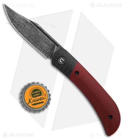 CIVIVI Appalachian Drifter 2 Liner Lock Knife Burgundy G-10 (3" Damascus) 4 CIVIVI Appalachian Drifter 2 Liner Lock Knife Burgundy G-10 (3" Damascus) - Image 4