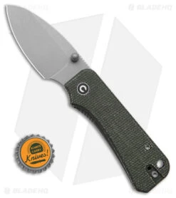CIVIVI Baby Banter Liner Lock Knife Green Micarta (2.34" SW Nitro-V) -Civivi Knives Shop Civivi Baby Banter LLK Green Micarta 2in SW Nitro V BHQ 165251 td size