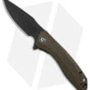 CIVIVI Baklash Flipper Liner Lock Knife Green Coarse Micarta (3.5" Black SW)