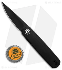 CIVIVI Lundquist Lumi Liner Lock Knife Black G-10 (2.6" Black SW) -Civivi Knives Shop Civivi Lumi Black G10 Liner Lock Knife Black Stonewash Plain BHQ 139467 td size