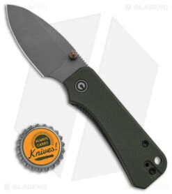 CIVIVI Baby Banter Liner Lock Knife Green G-10 (2.4" SW Nitro-V) -Civivi Knives Shop Civivi Peterson Baby Banter Liner Lock Knife Green G 10 2in 4cm Stonewash Nitro V BHQ 126485 td size