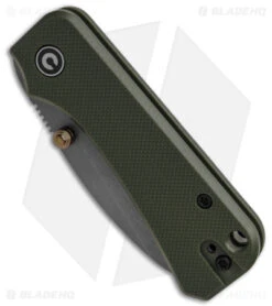 Civivi Knives Shop -Civivi Knives Shop Civivi Peterson Baby Banter Liner Lock Knife Green G 10 2in 4cm Stonewash Nitro V BHQ 126485 td spine