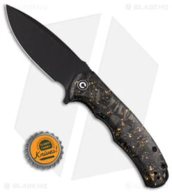 CIVIVI Praxis Flipper Liner Lock Knife Shredded Gold CF (3.75" Black SW) C803J 7 CIVIVI Praxis Flipper Liner Lock Knife Shredded Gold CF (3.75" Black SW) C803J -Civivi Knives Shop Civivi Praxis FLLK Shredded Gold CF 3in Black SW BHQ 151797 td size