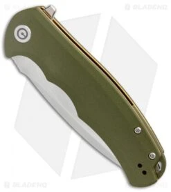 CIVIVI Praxis Flipper Liner Lock Knife OD Green G-10 (3.75" Satin) C803A 6 CIVIVI Praxis Flipper Liner Lock Knife OD Green G-10 (3.75" Satin) C803A -Civivi Knives Shop Civivi Praxis OD Green G10 satin BHQ 87970 er spine