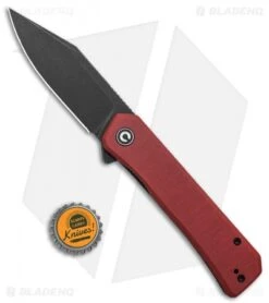 CIVIVI Relic Liner Lock Knife W/Tweezers Burgundy G-10 (3.5" Black SW) -Civivi Knives Shop Civivi Relic Liner Lock Knife With Tweezers Burgundy G 10 BHQ 136911 td size