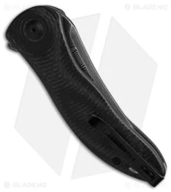 CIVIVI Synergy3 Liner Lock Knife Layered Black G-10 (3.3" Damascus) 6 CIVIVI Synergy3 Liner Lock Knife Layered Black G-10 (3.3" Damascus) -Civivi Knives Shop Civivi Synergy3 LL Knife Layered Black G10 Trailing Point Damascus BHQ 134307 td side