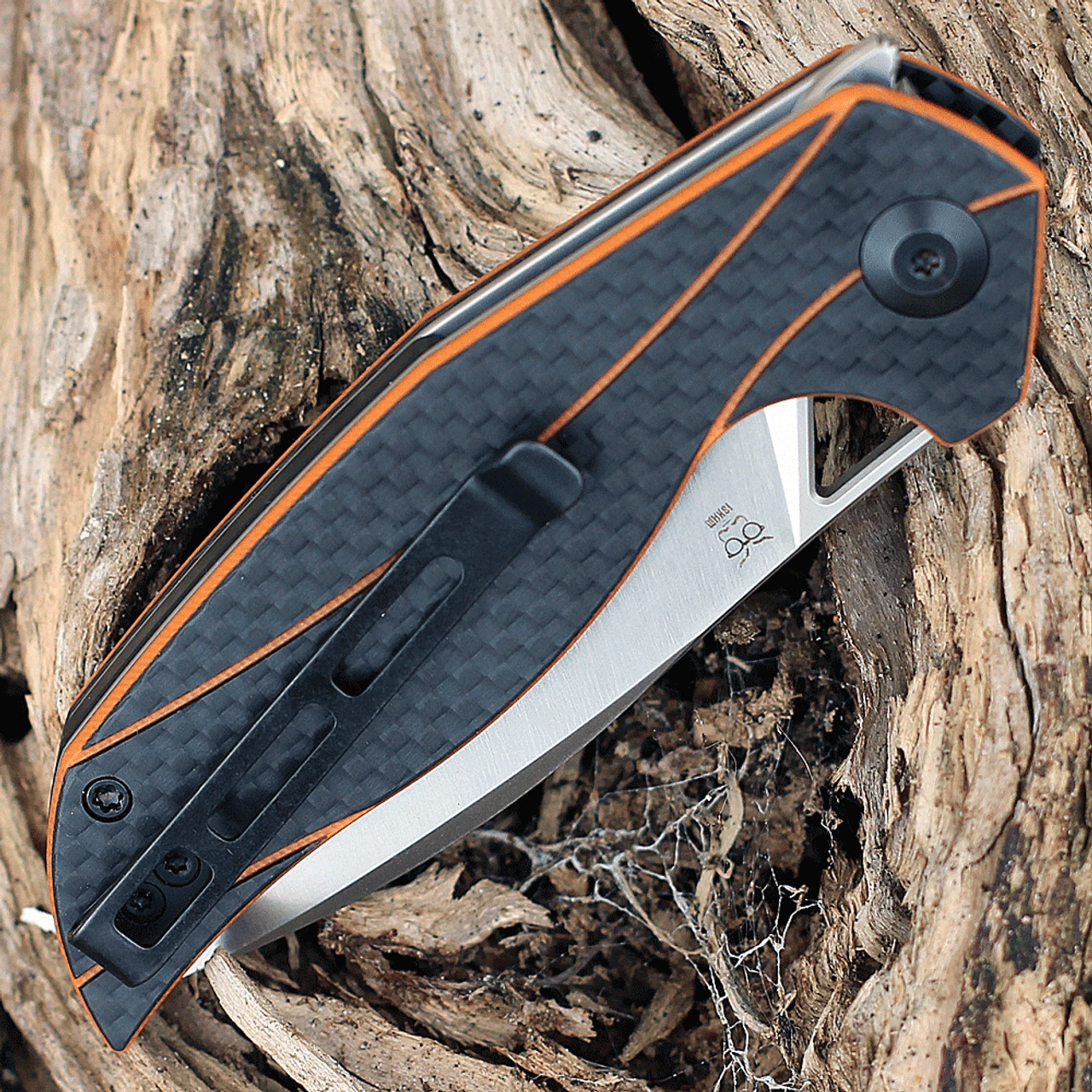 CIVIVI Anthropos-Orange/Blk G10 W/ CF (3.25" Satin D2) C903A 3 CIVIVI Anthropos-Orange/Blk G10 W/ CF (3.25" Satin D2) C903A - Image 3